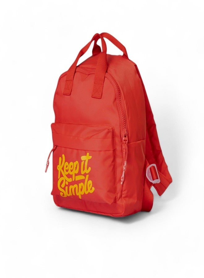 QIPS Keep It Simple 11-Inch Stylish & Trendy Mini Backpack for Travel, College & Daily Use | Compact & Durable Bag for Girls & Women - Red - Image 4