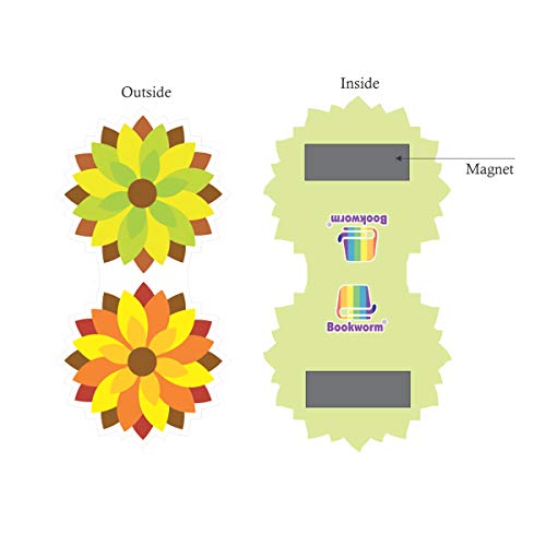 BOOKWORM Eden Garden Series Profile Cut Flower Magnetic Bookmark | Set of 10 - Image 3