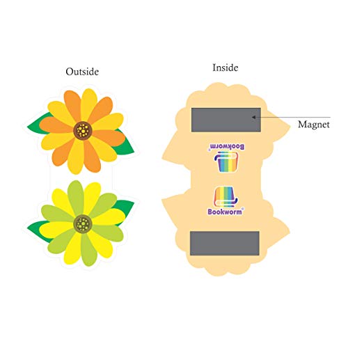 BOOKWORM Eden Garden Series Profile Cut Flower Magnetic Bookmark | Set of 10 - Image 4