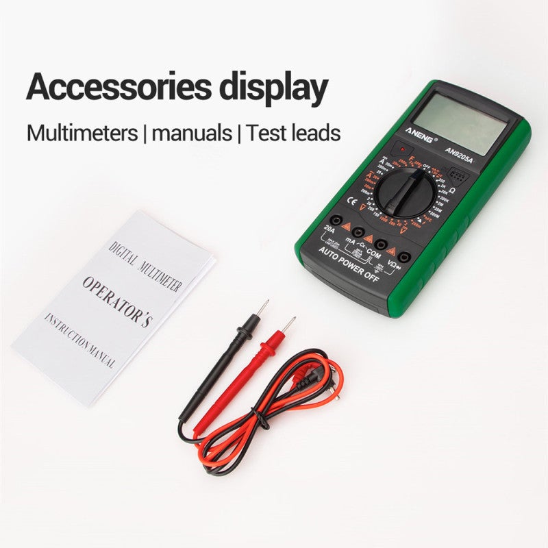 Digital Multimeter 4000 Counts Manual Range with Non Contact Voltage Tester - Large Backlight Display Green Non Slip Multimeter for Electricians - Image 2