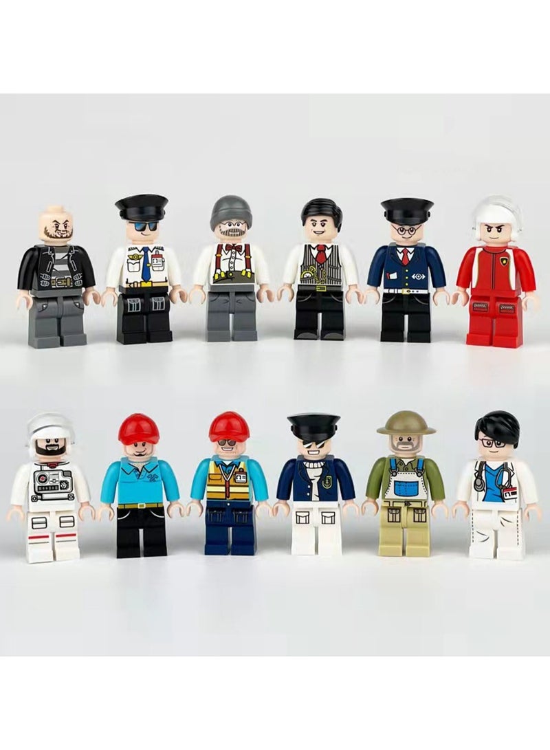 12-Piece City Series Building Blocks Minifigures Model Toys Suitable For Boys Gifts Bag Pack  - Image 3