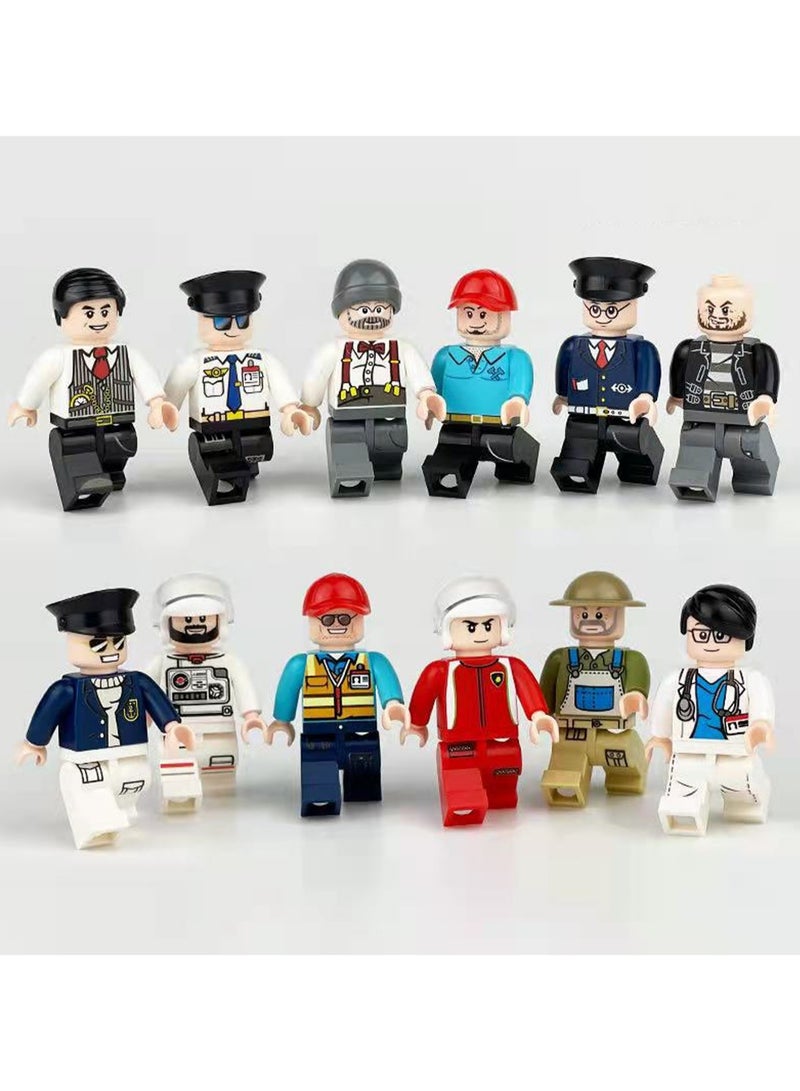 12-Piece City Series Building Blocks Minifigures Model Toys Suitable For Boys Gifts Bag Pack  - Image 2