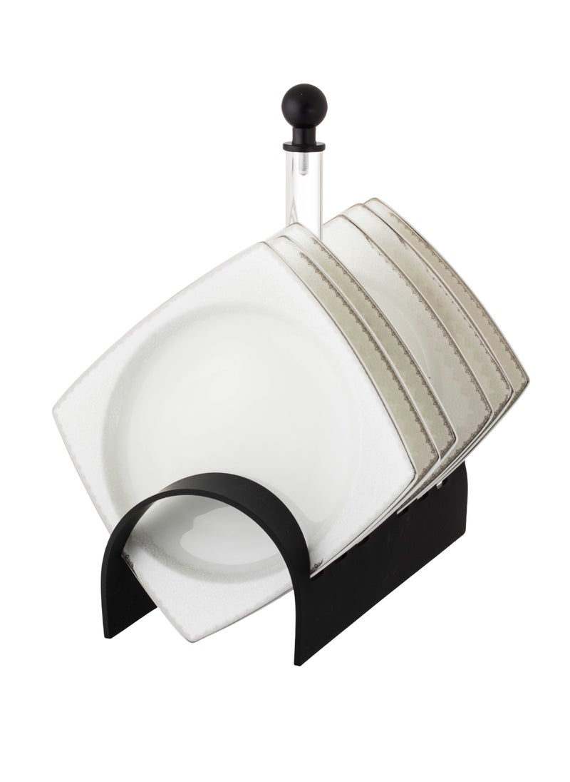 Dania Acrylic Fruit and Dessert Plate Set with Stand  - Image 1