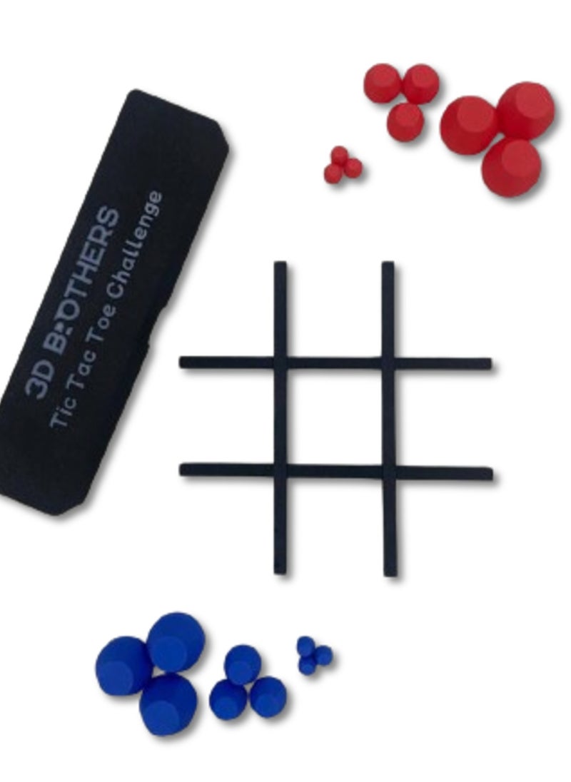 3D Brothers - Tic Tac Toe Challenge a Strategic Board Game (XO).With Storage Box - Image 1