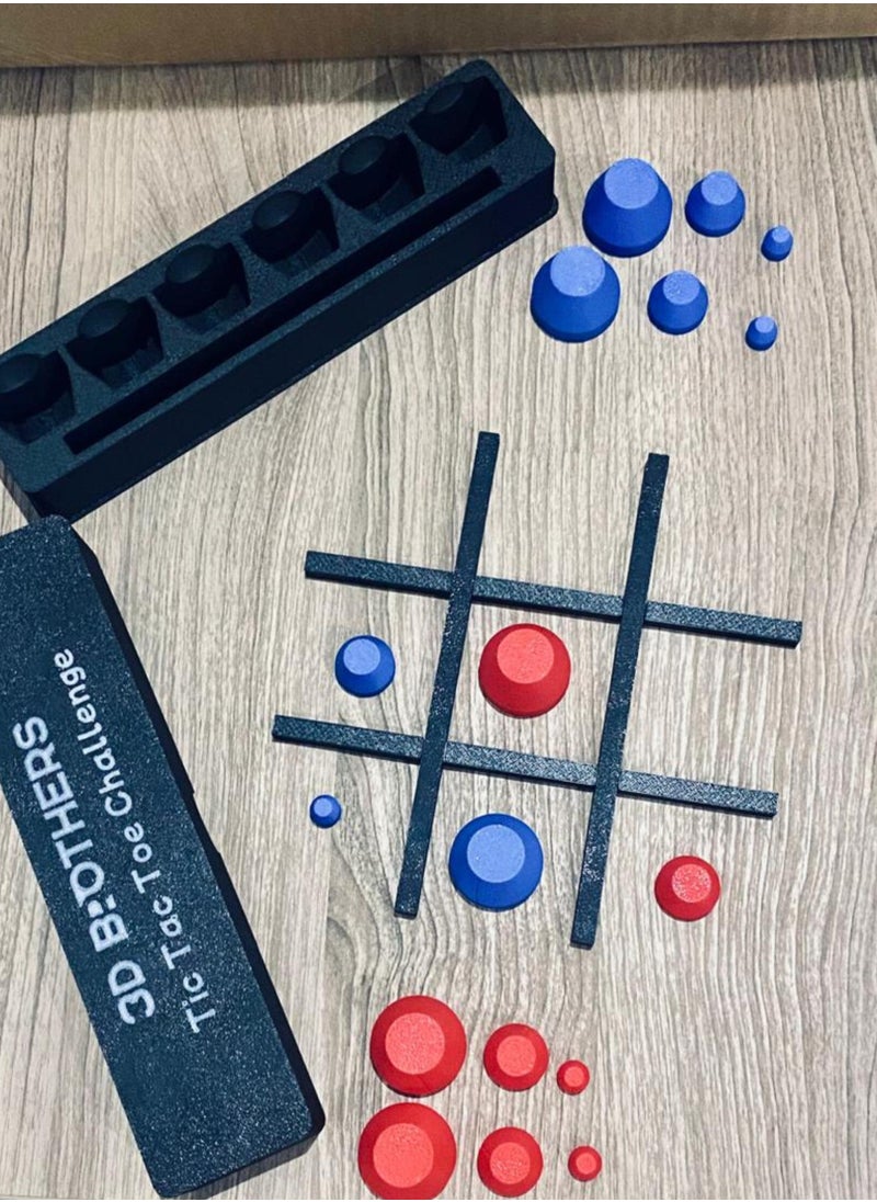 3D Brothers - Tic Tac Toe Challenge a Strategic Board Game (XO).With Storage Box - Image 1