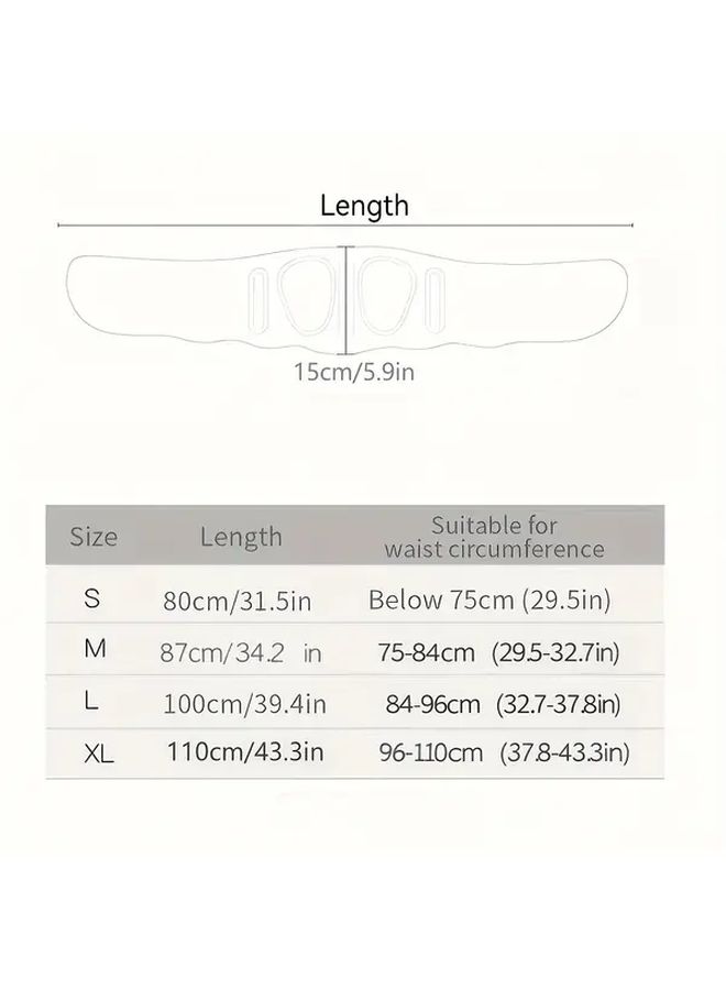 Women Ultra Thin Breathable Adjustable Black Lumbar Support Belt for Home Yoga Exercise - Image 3