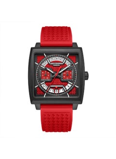 Lee Cooper Lee Cooper Men's Watch, Multi Function Display and Silicone Strap - LC08065.688, Red  - Image 1