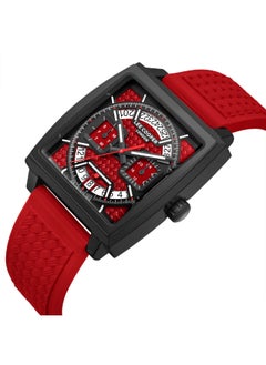 Lee Cooper Lee Cooper Men's Watch, Multi Function Display and Silicone Strap - LC08065.688, Red  - Image 2