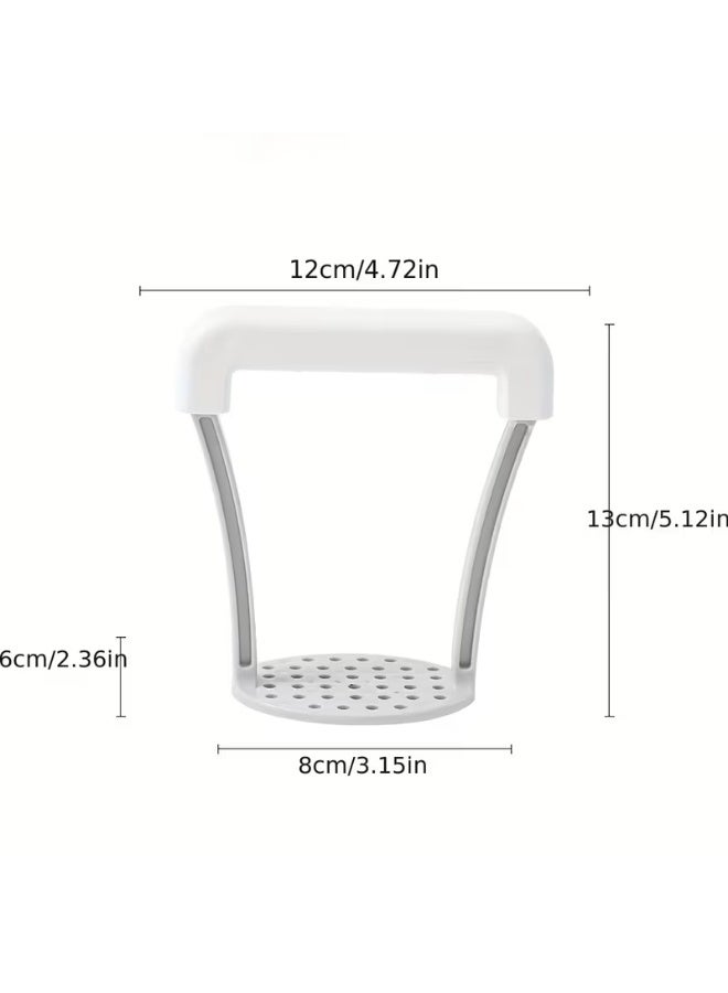Heavy-Duty Plastic Manual Potato Masher - Heavy-Duty Handheld Masher with Handle & Non-Slip Grip, Efficient Fruit & Vegetable Crusher for Sweet Potatoes, Fruits, Mashed Potatoes - Compact Kitchen Gadget (No Needed) - Image 3