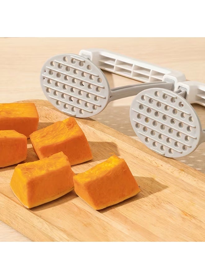Heavy-Duty Plastic Manual Potato Masher - Heavy-Duty Handheld Masher with Handle & Non-Slip Grip, Efficient Fruit & Vegetable Crusher for Sweet Potatoes, Fruits, Mashed Potatoes - Compact Kitchen Gadget (No Needed) - Image 4