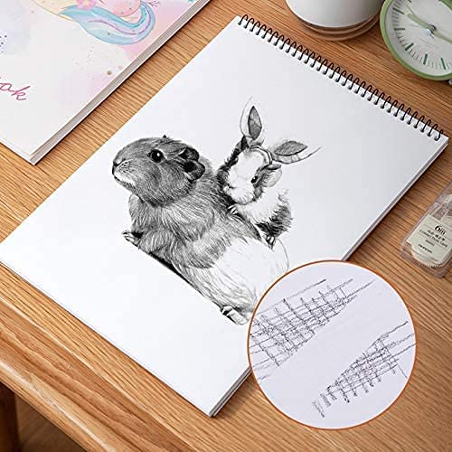 Variety Canvas 50 Sheet A4 Sketchbook Set | Top Spiral-Bound Sketchpad for Artists | Sketching and Drawing Acid Free Paper, for Doodling | Artist Oxfort Sketch Book (A) - Image 3
