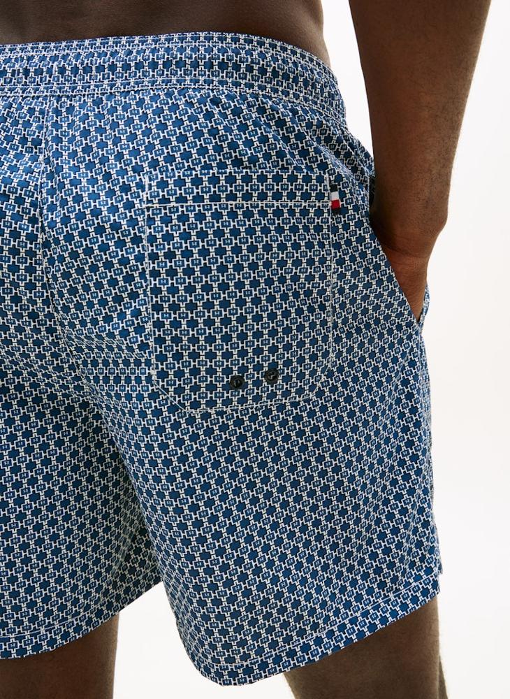 TOMMY HILFIGER Print Mid Length Swim Shorts - Image 3