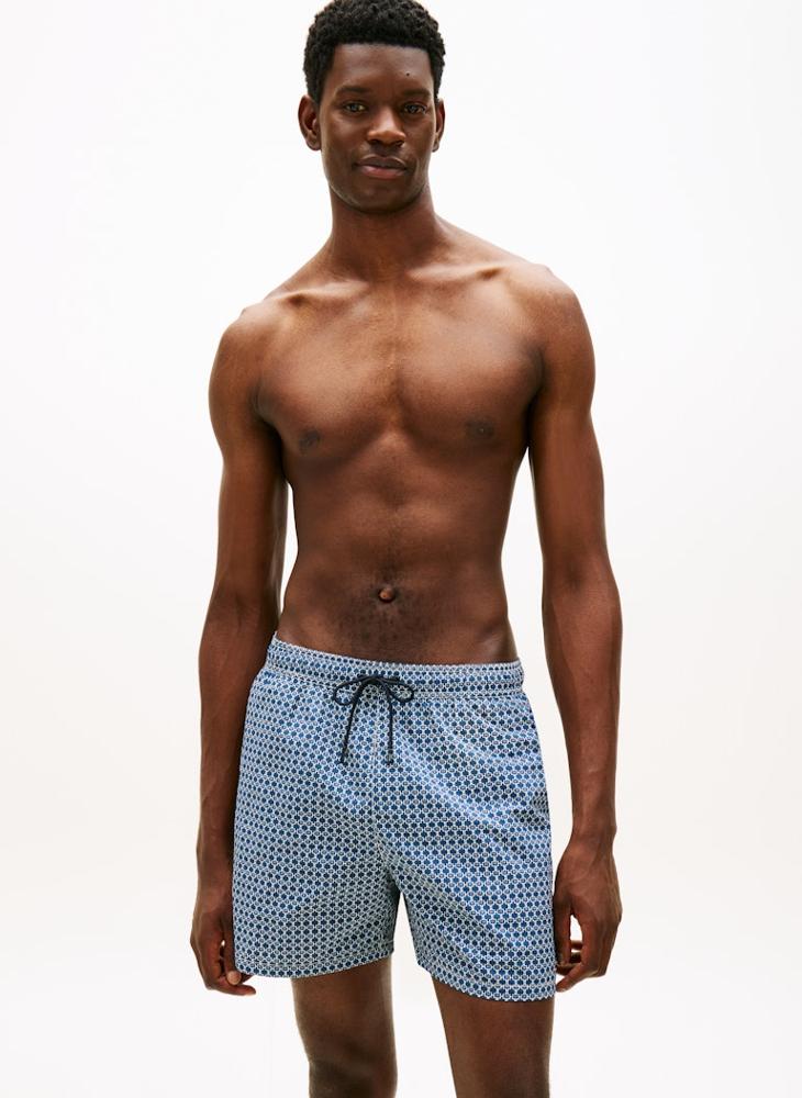 TOMMY HILFIGER Print Mid Length Swim Shorts - Image 1