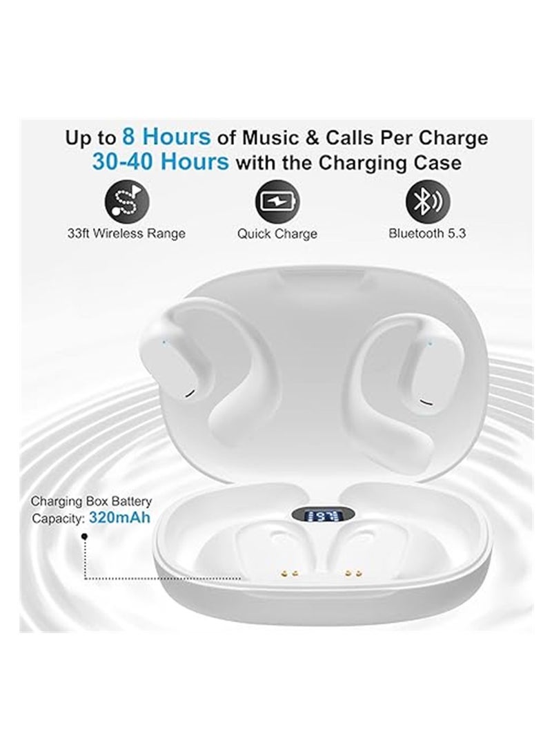 SYOSI Open Ear Headphones, VG332 2023 Version, with Dual 16.2mm Dynamic Drivers Deep Bass, Air Conduction Headphones Bluetooth 5.3 Touch Control Wireless Earbuds, Up to 16 Hours Playtime - Image 3