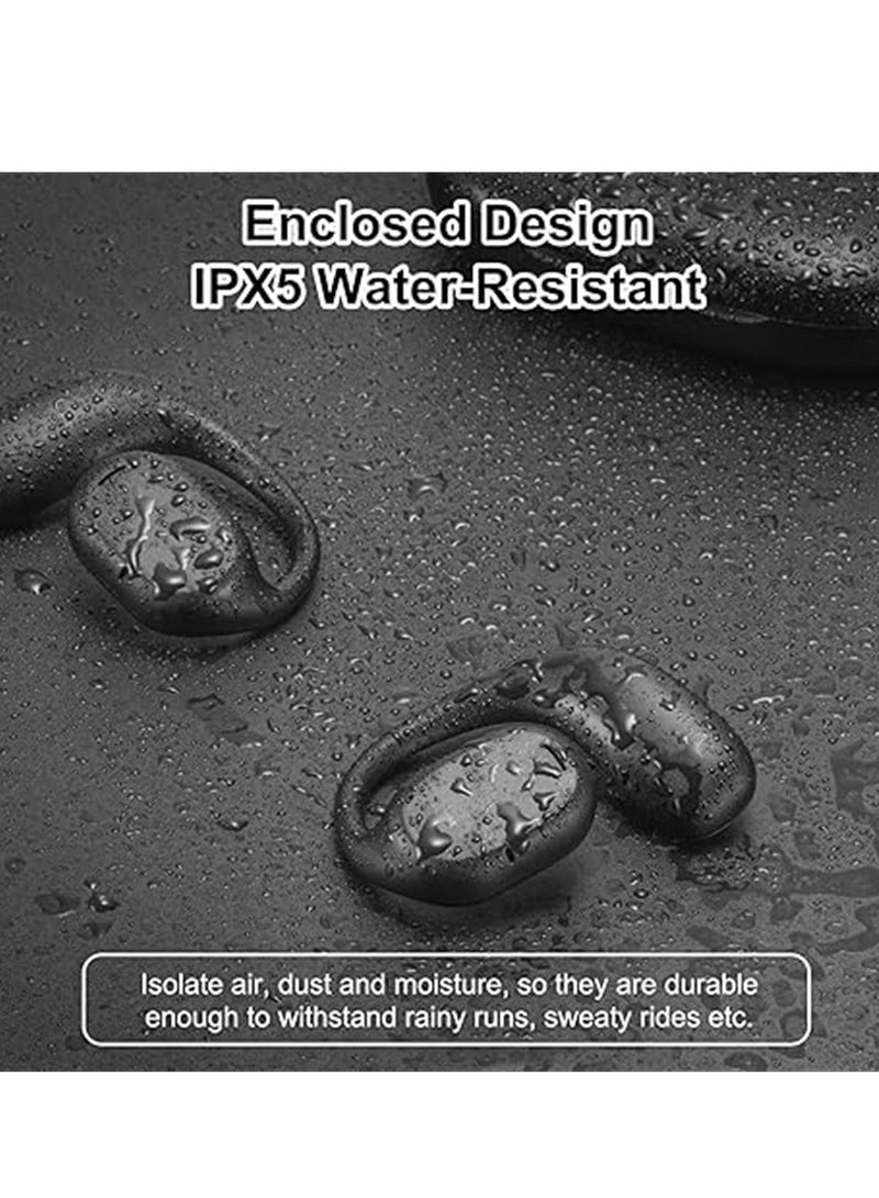 SYOSI Open Ear Headphones, VG332 2023 Version, with Dual 16.2mm Dynamic Drivers Deep Bass, Air Conduction Headphones Bluetooth 5.3 Touch Control Wireless Earbuds, Up to 16 Hours Playtime - Image 5