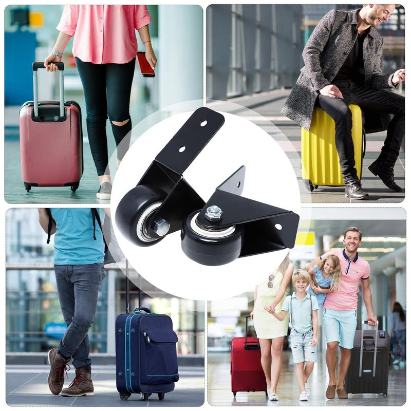 Heavy Duty Furniture Casters 2Pcs for Suitcase Industrial Trolley Sturdy Plate Casters - Image 5