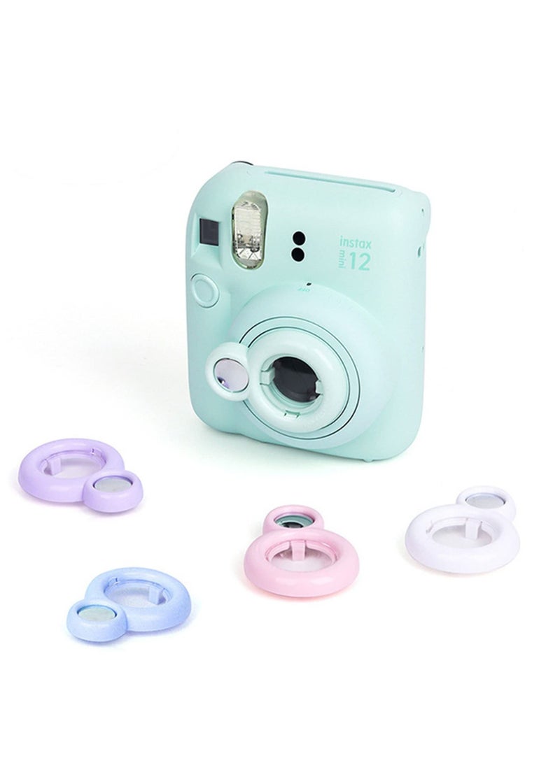 Close Up Lens Compatible for Fuji Instax Mini 12 Instant Camera with Self-Portrait Mirror - Fuji Mini 12 Selfie Lens Selfie Mirror - Purple  - Image 3