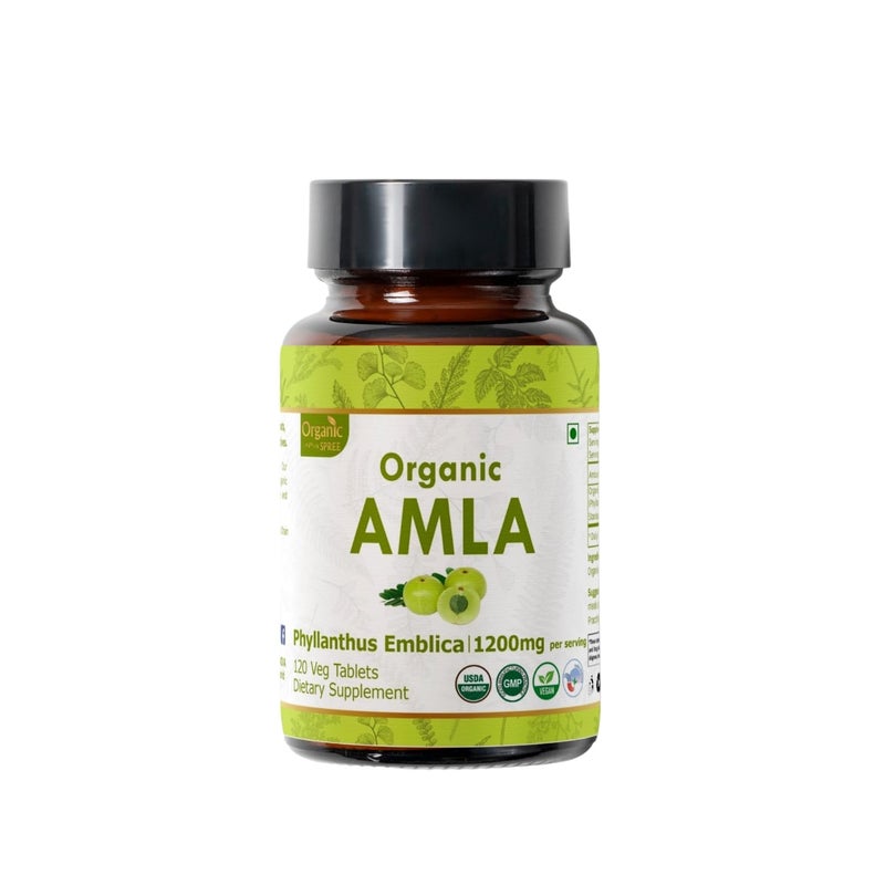ORGANIC SPREE AMLA 120 Tablets Indian Gooseberry Amalaki USDA Organic Certified Rich in Vitamin C Antioxidants and Immune Support Organic and Natural 120tab