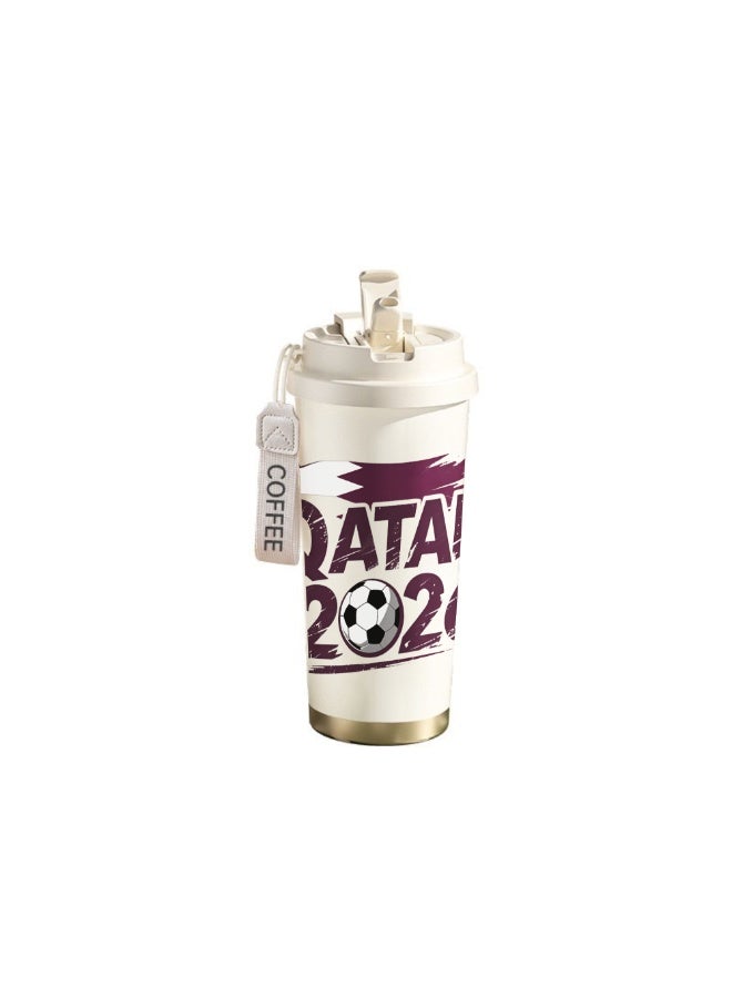 FIFA 520ml World Cup Printed Stainless Steel Insulated Water Bottle Double Wall Vacuum Thermal Flask Leakproof Cup for Hot & Cold Drinks - Image 1