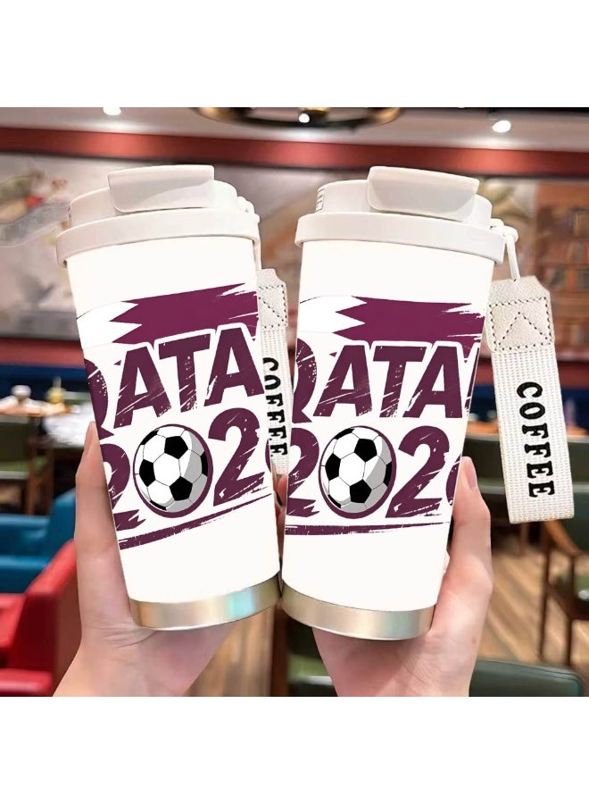 FIFA 520ml World Cup Printed Stainless Steel Insulated Water Bottle Double Wall Vacuum Thermal Flask Leakproof Cup for Hot & Cold Drinks - Image 3