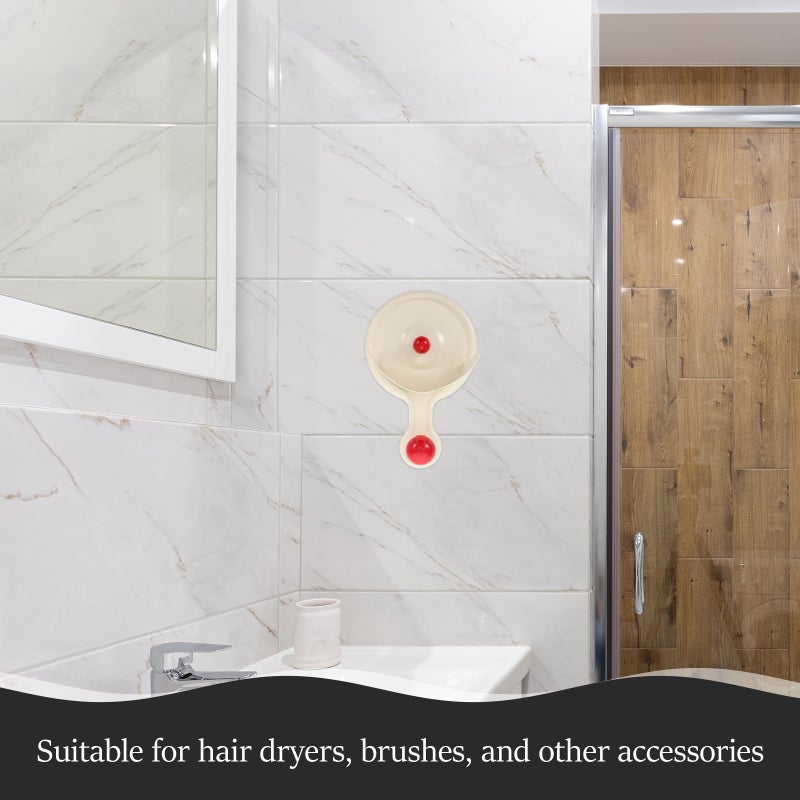 Hair Dryer Holder: Wall-Mounted Blow Dryer Hanger With Cup - Universal Carbon Steel Hook With Cord Organizer For Bathroom - Image 4