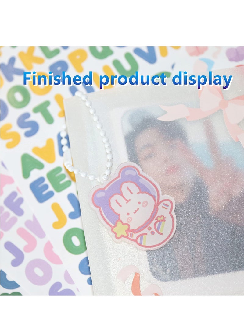 Generic One Hand Kpop Photocard Holder Book Binder Photo Card Holders Sleeves for Album Trading Cards Instax Mini Film Polaroid Camera with 9 Sheets Kawaii Korean Stickers 2x3 36 Pockets - Image 2