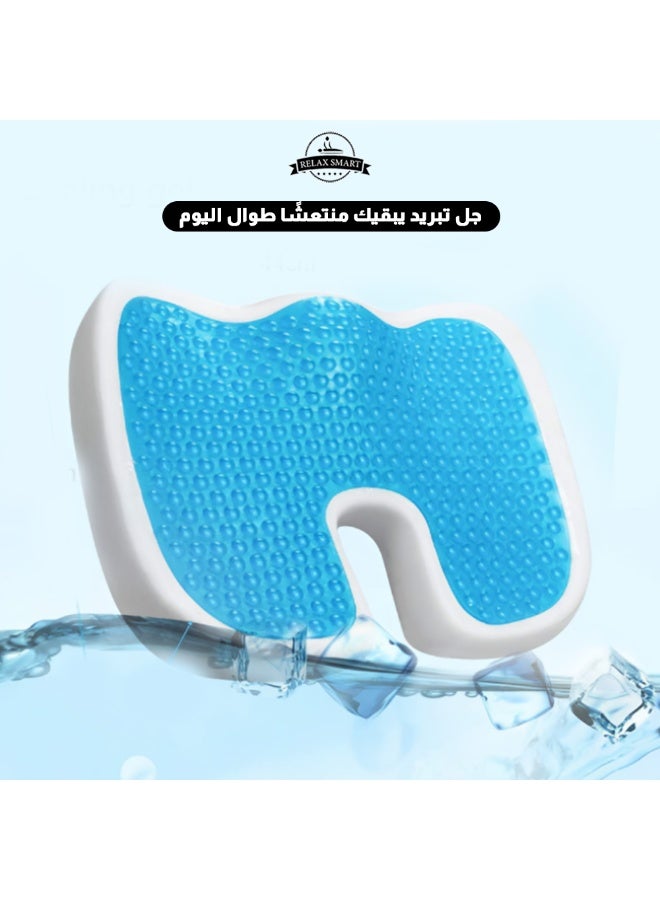 ريلاكس سمارت وسادة مقعد من إسفنج الذاكرة لتقويم العظام - وسادة لتخفيف الضغط على عظم العصعص وعظم الذنب وأسفل الظهر، بتصميم مريح لكرسي المكتب والسيارة والمنزل والسفر - متعددة الألوان - Image 3