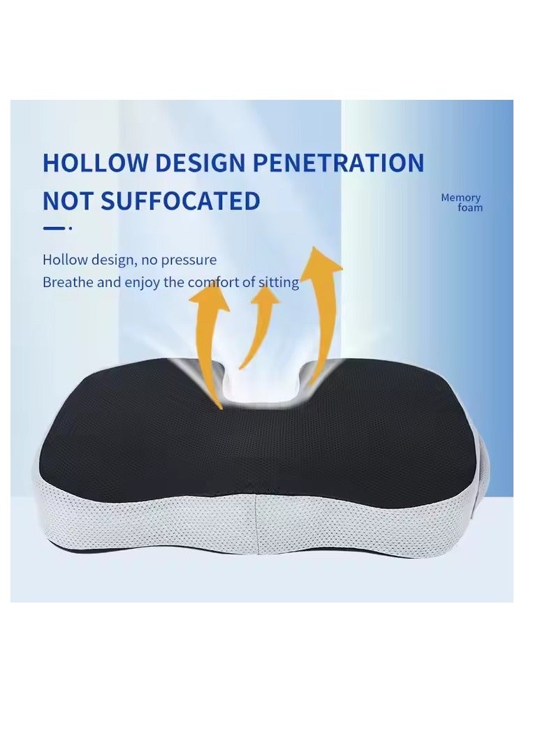 Relax Smart Orthopedic Memory Foam Seat Cushion to Relieve Coccyx and Lower Back Pain, Multicolor  - Image 3