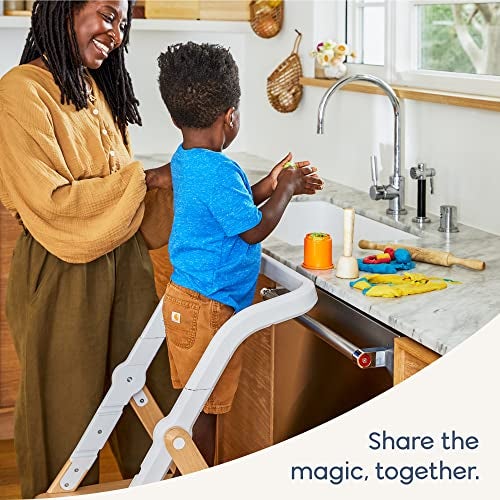 Ergobaby Evolve Kitchen Tower Stool Add-On, Dark Wood - Image 4