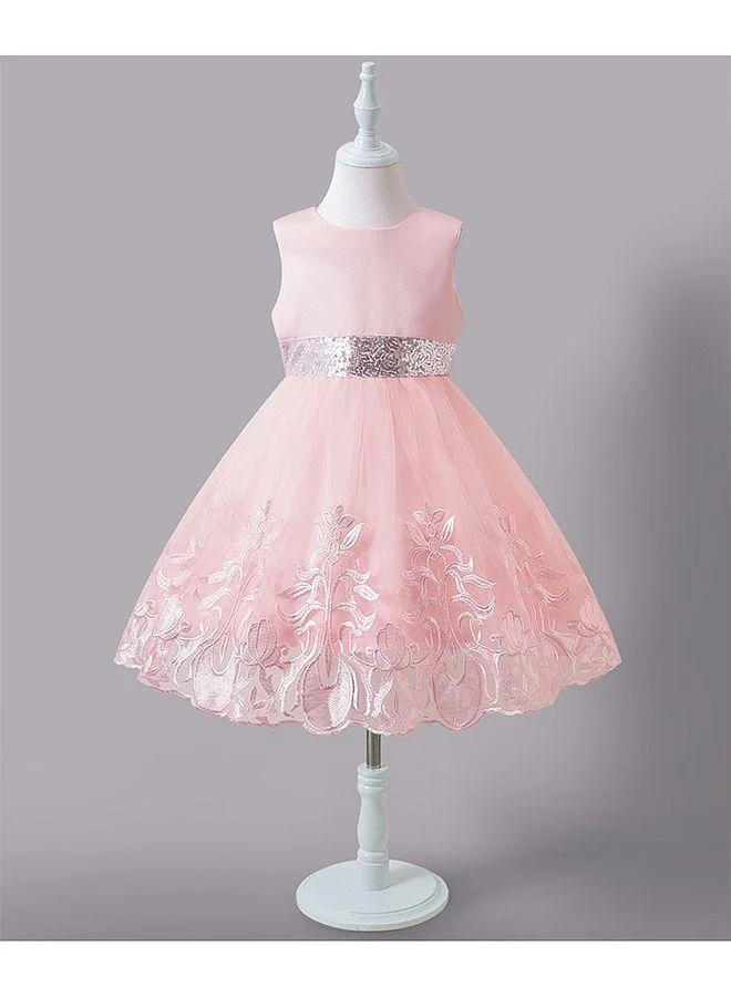 Mark & Mia Mark & Mia Floral Embroidered Sleeveless Dress - Pink