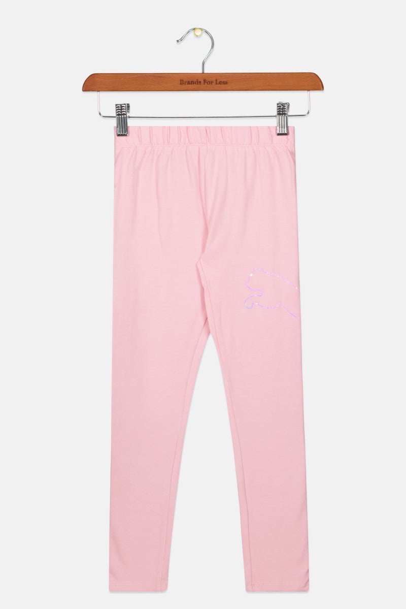 PUMA Kids Girl Sportswear Fit Brand Logo Leggings, Pink - Image 2