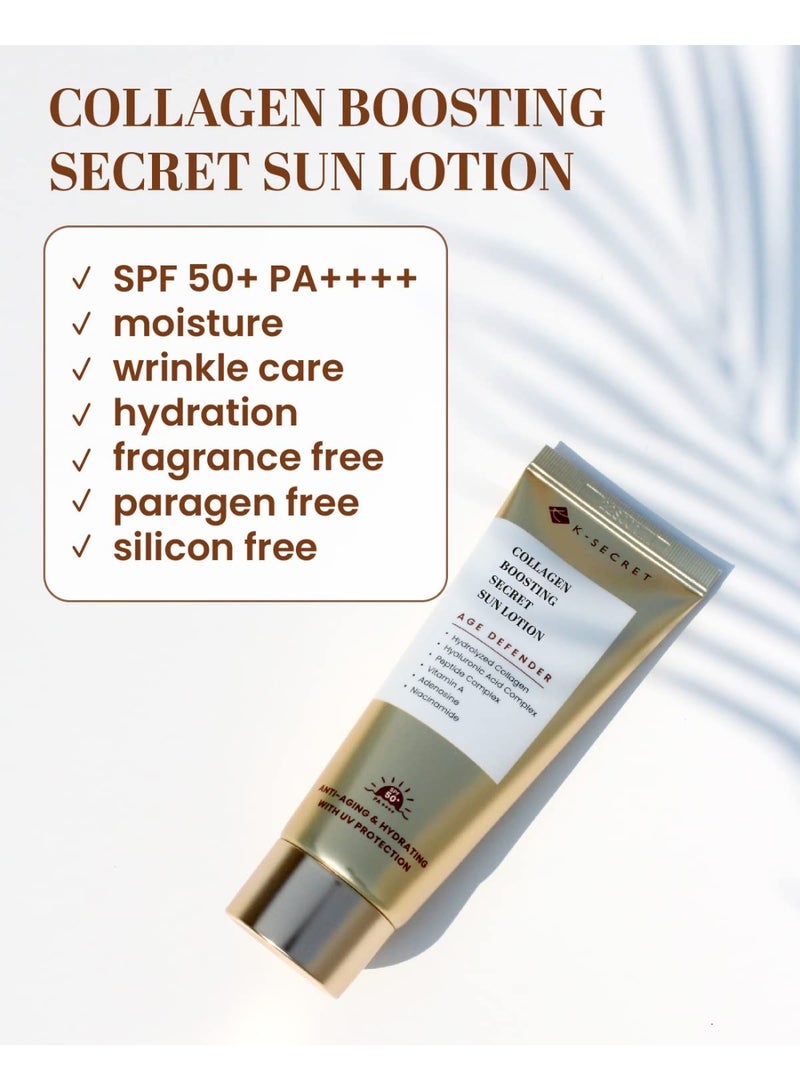 كي-سيكريت لوشن حماية من الشمس غني بالكولاجين ومضاد للشيخوخة - 60 مل - Image 2