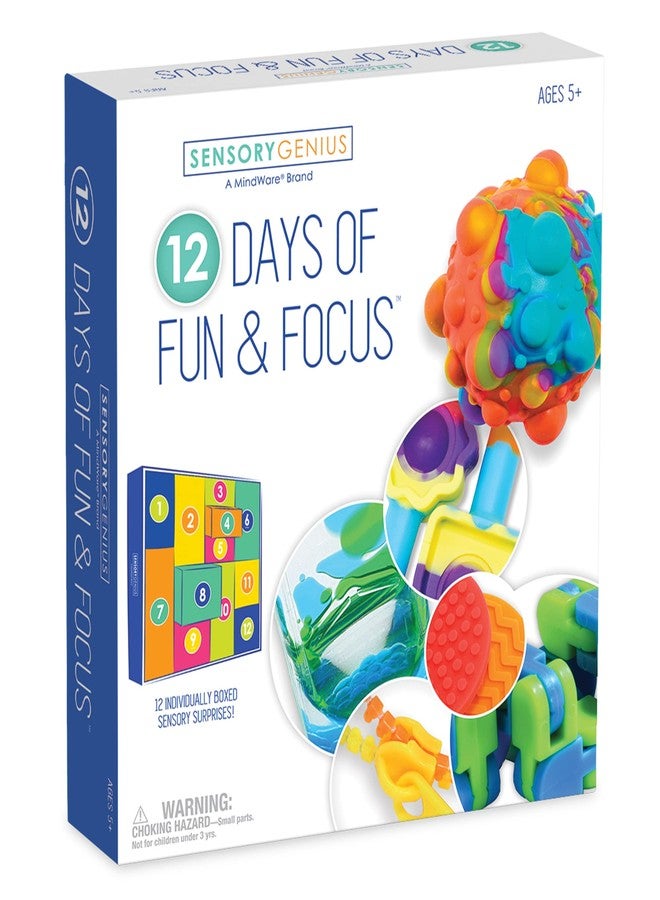 Mindware Sensory Genius 12 Days of Fun & Focus Pack - Fun Fidget Advent Calendar 2024 for Kids, Teens & Adults Ages 5 and Up - Image 1