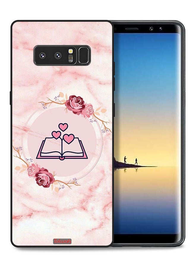Samsung Galaxy Note 8 Protective Case Cover Three Hearts On Book Artwork