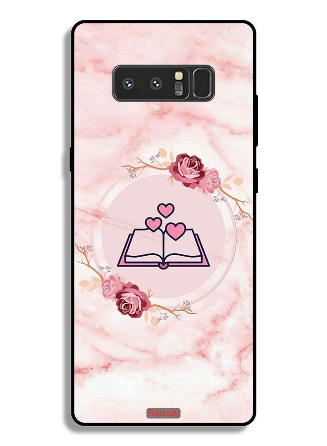 Samsung Galaxy Note 8 Protective Case Cover Three Hearts On Book Artwork