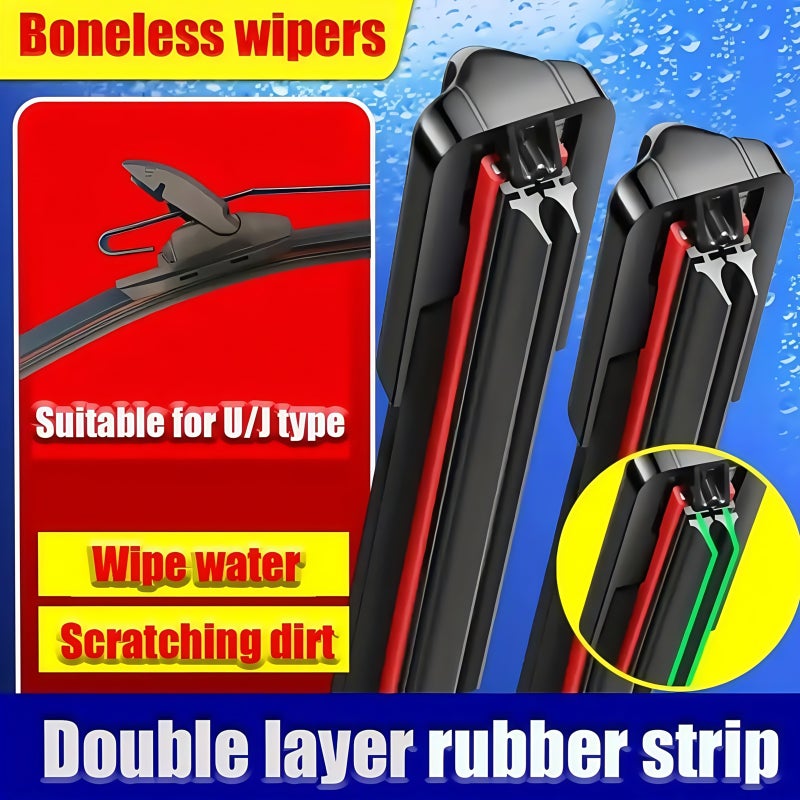 Dual Rubber Car Wiper Blade 19 Inch 47.5cm Universal Fit Clear Visibility Hook - Image 4