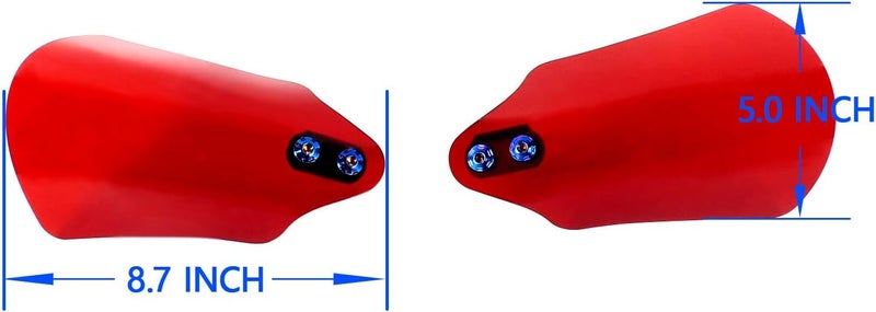 PJMTCUSTOM Transparent Red PMMA Acrylic Hand Grip Handguard Windshield for Harley Davidson - Image 5