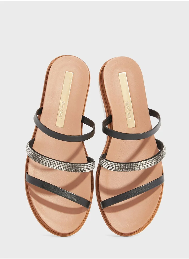 MOLECA Luna Multi Strap Flat Sandals