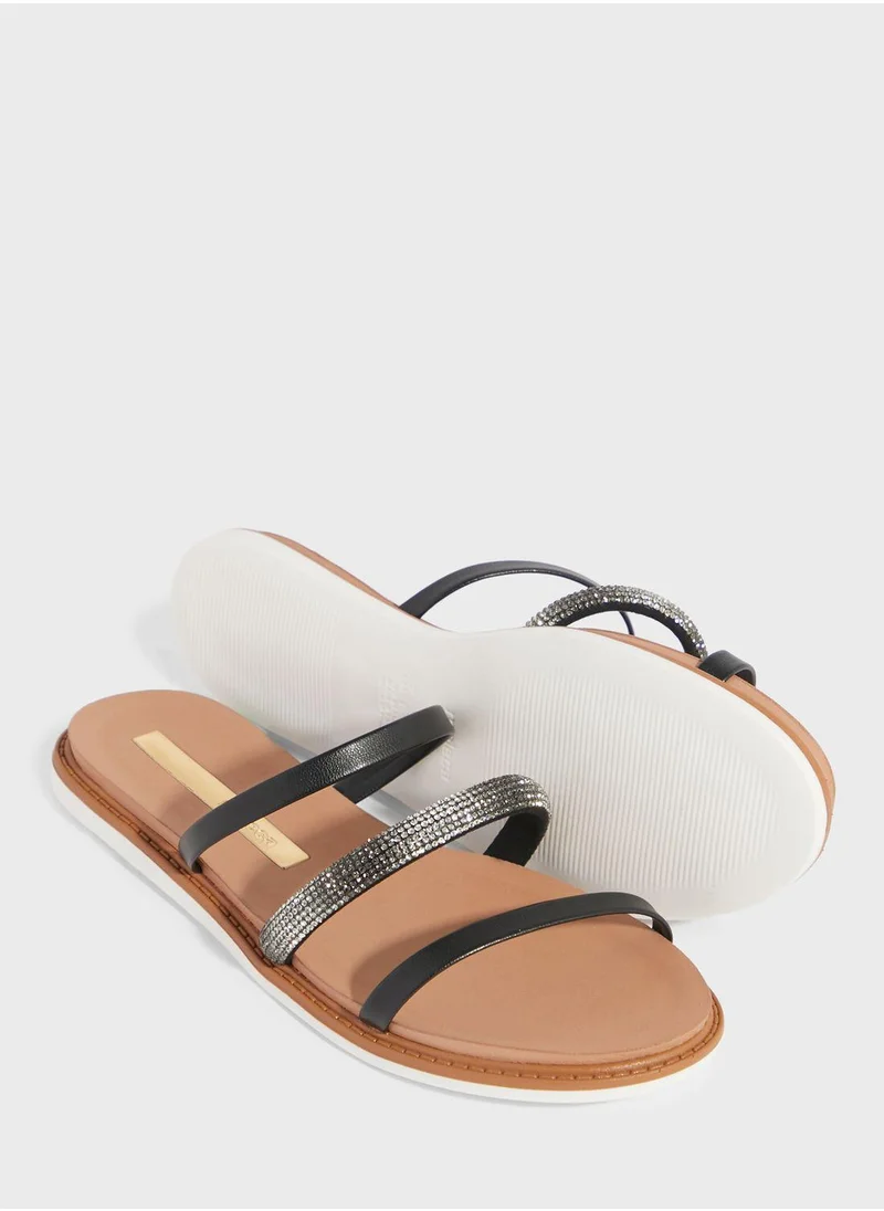 MOLECA Luna Multi Strap Flat Sandals