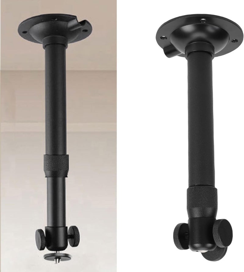Zopsc Ceiling Projector Mount, Adjustable 7.9 to 15.7 Inch Length with 360 Rotation & 90 Tilt, Extendable Bracket 1/4 Inch for Home Theater, Black - Image 5
