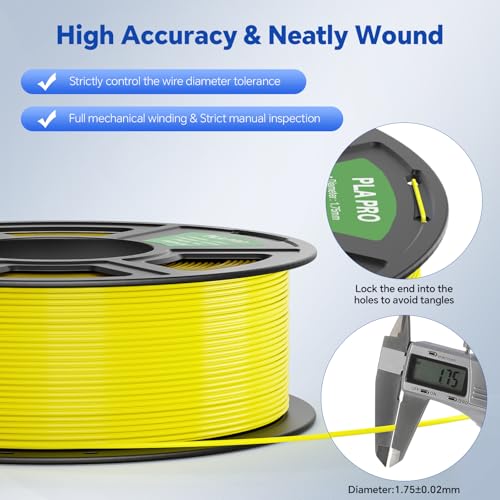 DEEPLEE PLA PRO Filament 1.75mm, Stronger Toughness 3D Printer Filament, PLA Filament Dimensional Accuracy +/- 0.02 mm, Neatly Wound, Fits Most FDM 3D Printer, 1KG White - Image 5