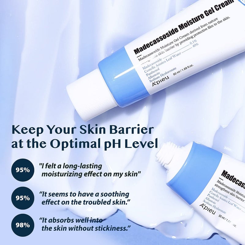 A'PIEU Madecassoside Moisture Gel Cream - Korean Moisture Barrier Moisturizer with Centella Asiatica, Deep Hydrating, Soothing and Water-Oil Balance. Korean Skincare (1.69 Fl oz) - Image 4