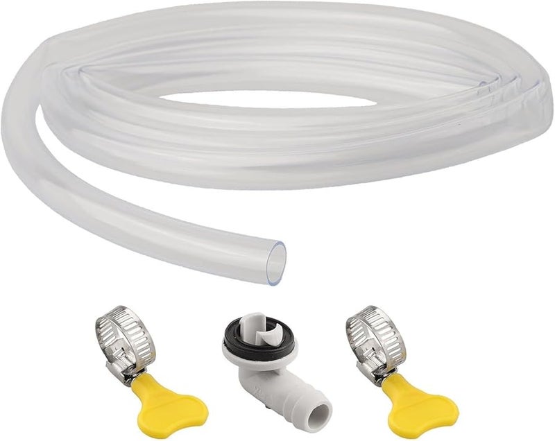 مجموعة خرطوم تصريف مكيف الهواء ABS بقطر 15 مم وطول 6 أقدام لوحدات التكييف المنفصلة والمعلقة - Image 1