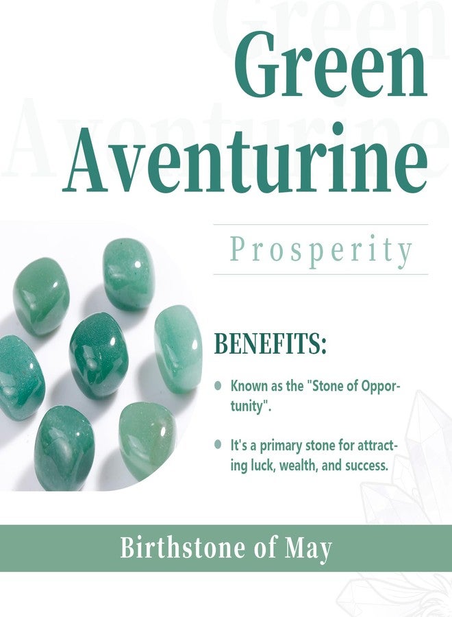 rockcloud Green Aventurine DND Polyhedral Dice Set of 7, Healing Crystal Stone Hand-Made Dices with Dice Box for RPG MTG Table Games Home Office Decor - Image 2