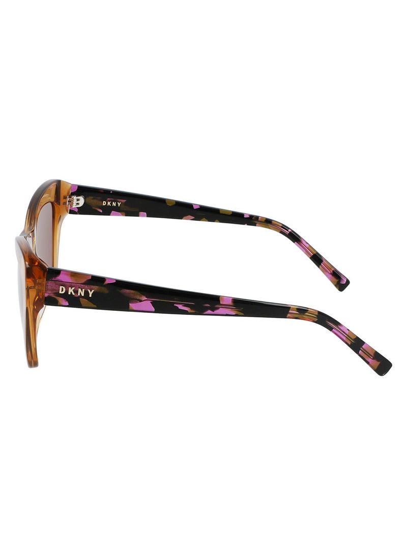 DKNY FULL RIM ACETATE Cat Eye DKNY SUN DK535S 5515 (730) CRYSTAL AMBER - Image 4