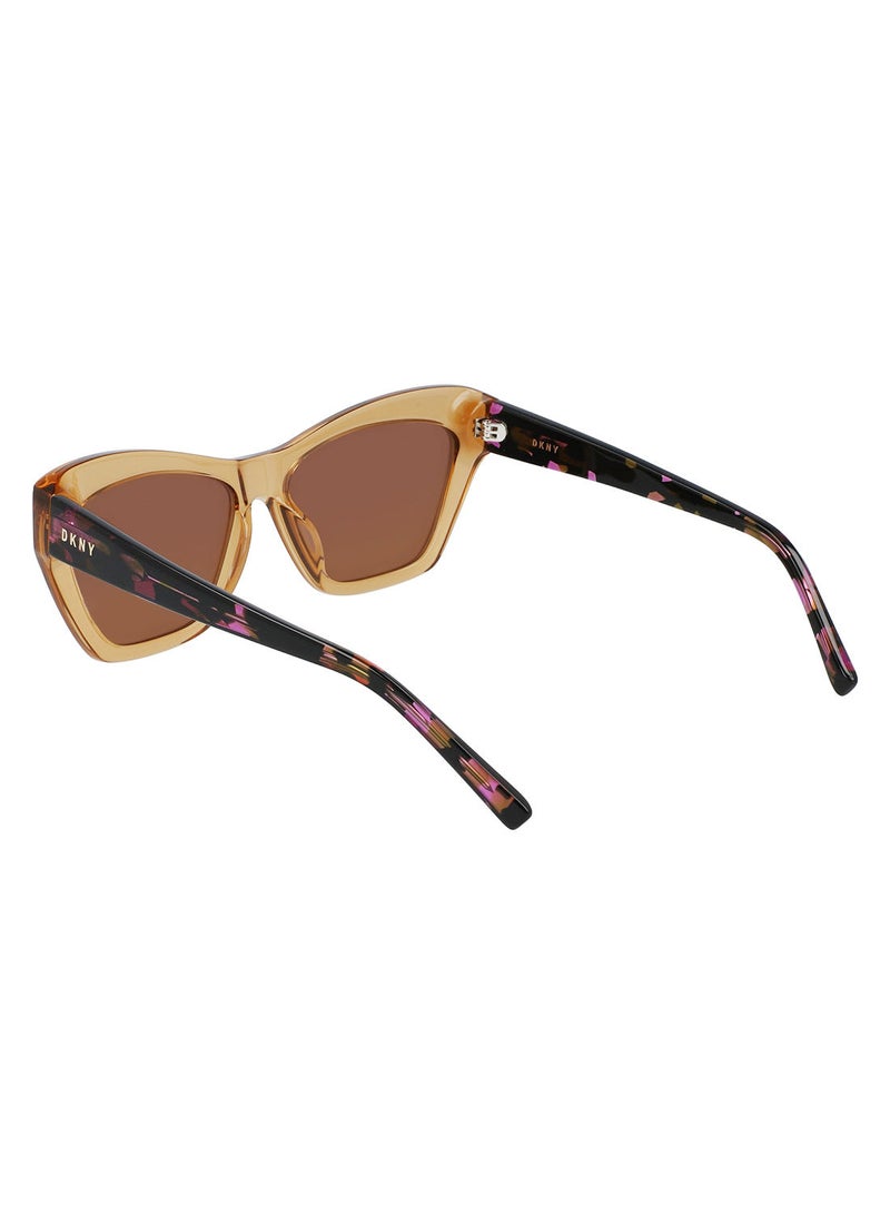DKNY FULL RIM ACETATE Cat Eye DKNY SUN DK535S 5515 (730) CRYSTAL AMBER - Image 5