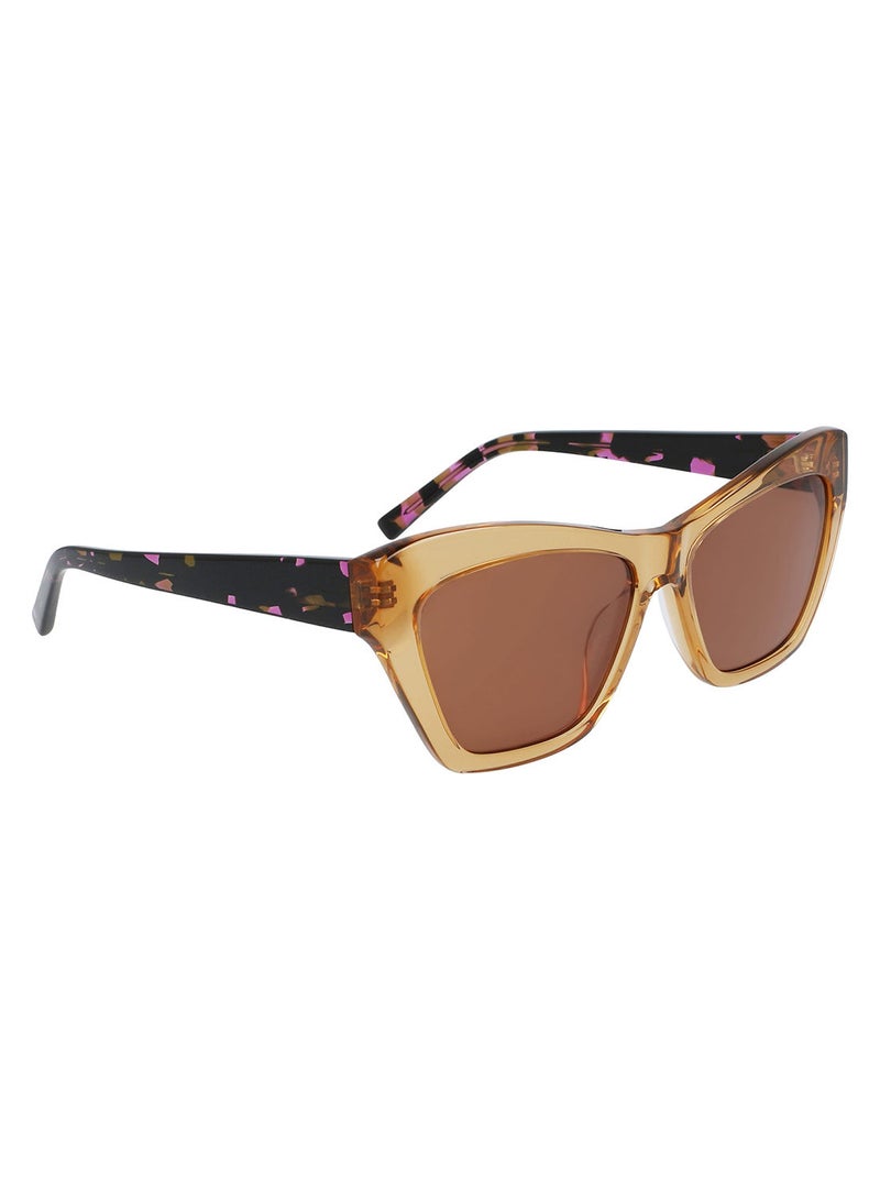 DKNY FULL RIM ACETATE Cat Eye DKNY SUN DK535S 5515 (730) CRYSTAL AMBER - Image 3