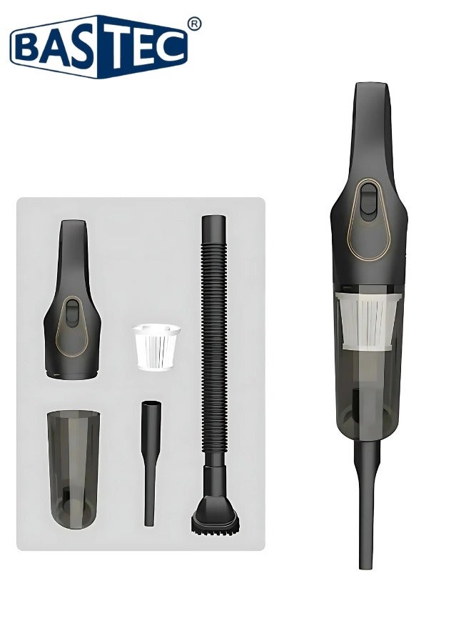 باس تيك مكنسة كهربائية محمولة بدون اسلاك، مكنسة محمولة للمنزل والسيارة مع بطارية قابلة لإعادة الشحن، شحن سريع بقوة30 وات، يتم حملها باليد للتنظيف العميق في المطبخ، وشعر الحيوانات الأليفة والسيارة ، بقوّة 2800باسكال وقوة شفط 5000 باسكال - Image 1