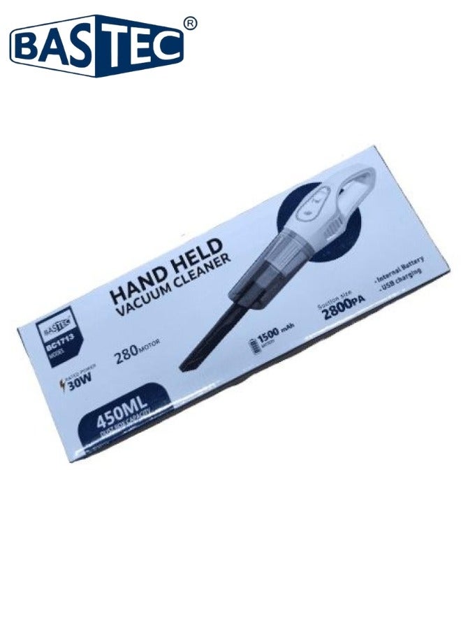 باس تيك مكنسة كهربائية محمولة بدون اسلاك، مكنسة محمولة للمنزل والسيارة مع بطارية قابلة لإعادة الشحن، شحن سريع بقوة30 وات، يتم حملها باليد للتنظيف العميق في المطبخ، وشعر الحيوانات الأليفة والسيارة ، بقوّة 2800باسكال وقوة شفط 5000 باسكال - Image 4