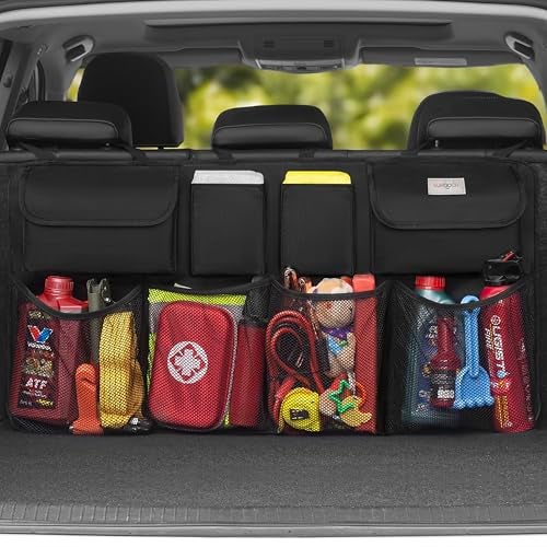 SURDOCA Hanging Trunk Organizer for SUV, [UPGRADED 7 Times] Car Organizers and Storage, Car Accessories Interior, Space Saving Expert - Image 1